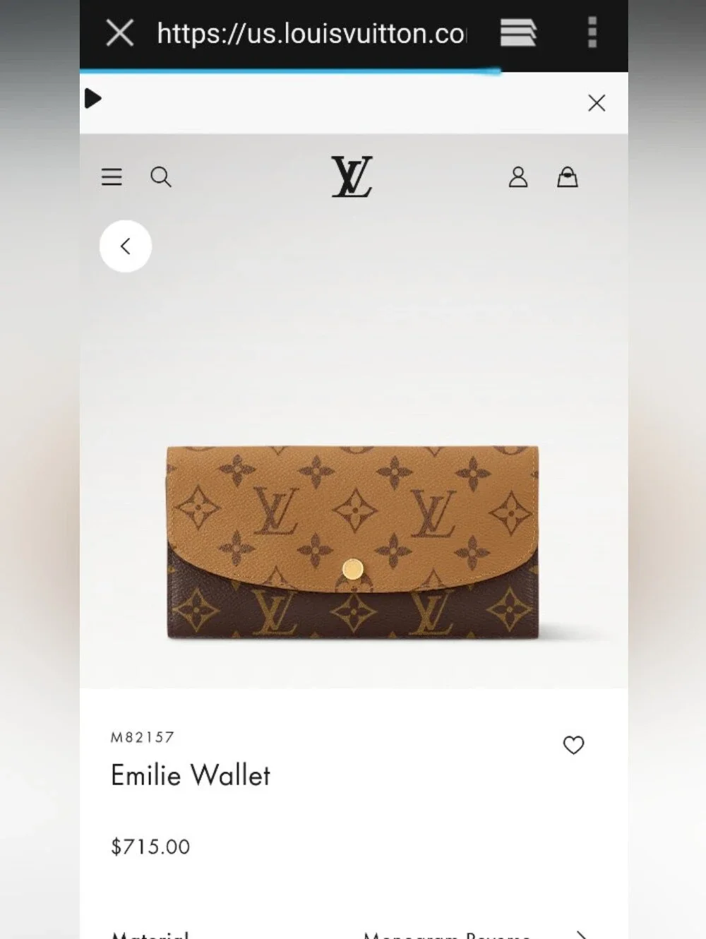Louis Vuitton Emilie Wallet